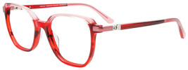 EASYCLIP EC663 Eyeglasses Eye Glasses Red 030 Marble Red &amp; Tr. Authentic... - £83.89 GBP