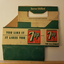 VINTAGE 7up it likes you cardboard Six Pack Soda Carrier Original Vintage - $54.82