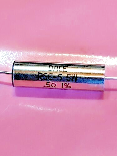 .5 Ohm 5 Watt 1% DALE RESISTOR  ~ RSE-5-5W Metal Jacket Ceramic