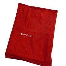 New DELTA AIRLINES BLANKET RED AIRPLANE TRAVEL BLANKET LAP 60" X 44" - $13.85