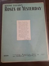 Roses of Yesterday Irving Berlin Sheet Music 1928 - £14.93 GBP
