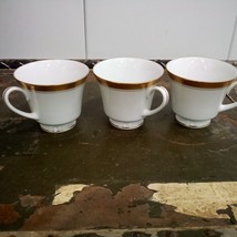 3 Noritake Legacy Gold  Coffee / Tea Cups ~~~ Contempary - $12.99