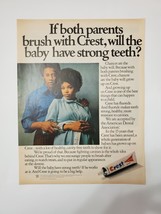 1970 Black Americana Crest Toothpaste Vintage Print Ad Young Couple Preg... - $12.95