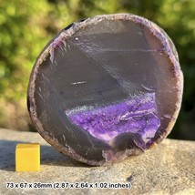 Genuine Agate Dyed Slice for Meditation and Volcanic Rock Healing - $15.41