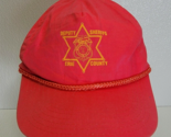 Vintage Erie County Deputy Sheriff Pink Snapback Rope Hat Cap - £9.76 GBP
