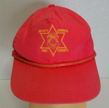 Vintage Erie County Deputy Sheriff Pink Snapback Rope Hat Cap - $12.22