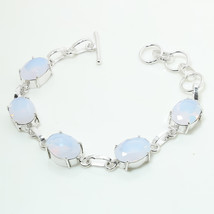 Milky Opal Oval Shape Gemstone Handmade Fashion Bracelet Jewelry 7-8&quot; SA 2022 - £5.62 GBP