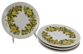 Noritake Acapulco Bread Butter Plate  6 3/8&quot; Vintage MCM Yellow Floral E... - £28.80 GBP