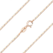 1mm Sterling Silver 14k Rose Gold Thin 4 Side Snake Link Italian Chain Necklace - £19.38 GBP