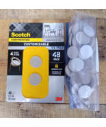 47 PACK - Scotch Floor Protectors Custom Fit 4 Sizes in One Furniture Fe... - £9.72 GBP