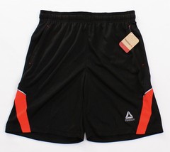 Reebok Black &amp; Red Hang Squat Athletic Shorts Slim Fit Men&#39;s NWT - £36.05 GBP