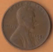 1951 D Lincoln Wheat Penny- Circulated - Moderate Wear - $6.99