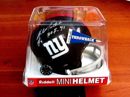 Y.A. Ya Tittle New York Giants Hof Signed Auto Mini Two Bar Helmet Jsa Beauty - $148.49