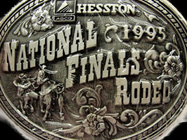1995 NFR Rodeo Steer Wrestling Belt Buckle Hesston Limited Collectors PR... - £27.09 GBP