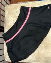 Champion Black Goth Tennis Skirt Tenniscore Skorts Gym Activewear Shorts L - £8.49 GBP