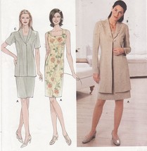 Misses Career Work Office Sleeveless Dress Long Jacket Sew Pattern 16-22 - £7.96 GBP