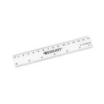 Westcott 6-Inch 150 mm Plastic Ruler - Clear  - $3.00