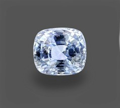 Unusual color 5 cts Natural Sapphire cushion heat light blue from Sri Lanka - £3,140.88 GBP