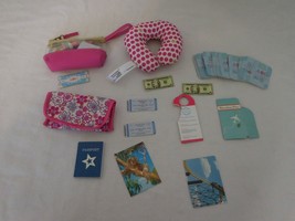 American Girl Doll Travel in Style Accessories Sunglasses Pillow Money + Playing - £20.29 GBP