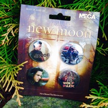 The Twilight Saga New Moon Wolf Pack Jacob 4 Pin Badges Set by NECA - £7.79 GBP