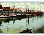 Navi Presso Waterfront Dock TACOMA Washington DB Cartolina V18 - $5.08