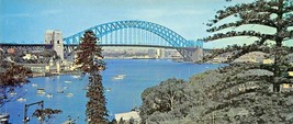 Sydney Australia~View Across Lavender Bay To Harbour Bridge~Panorama Postcard - £4.46 GBP