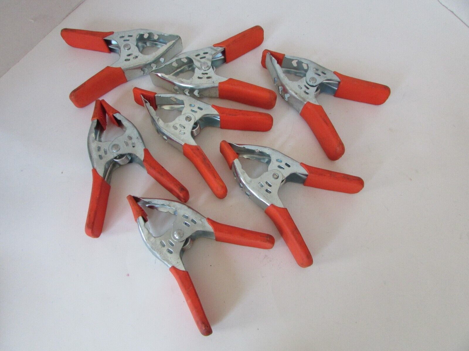 Asst of 7 Heavy Duty Metal  Clamps 6&quot; Used - $7.87