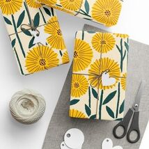 Cheerful Dandelion Bursts Premium Eco Friendly Decorative Gift Wrapping ... - $19.80+