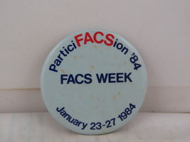 Vintage School Pin - Particifacsion 1984 Jean Vanier Toronoto - Celluloi... - $15.00