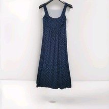 Fresh Produce Maxi Tank Dress Womens Sz M Blue Abstract Sleeveless USA - $32.99