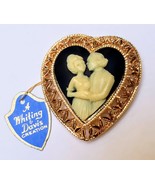 Heart Cameo Whiting and Davis brooch pin - €25,63 EUR