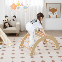 2-in-1 Arch Rocker w/ Soft Cushion Double-Sided Climbing Arch for Toddlers - £120.31 GBP