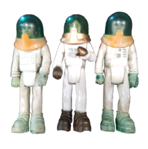 Vtg 70&#39;s Fisher Price Adventure People Space Astronaut 2 Man 1 Woman Figures - £19.77 GBP