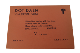 WW II Dot Dash War Scene M.P &amp; Co Ephemera Rare Unusual Connect the Dots... - $14.99