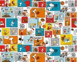 Cotton Peanuts Charlie Brown and Friends Multicolor Fabric Print by Yard... - $12.95