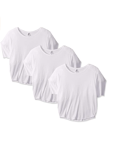 Marky G B8806 3-Pack Women&#39;s Short Sleeve Flowy Circle Top, White, Size 2XL - £13.21 GBP