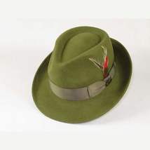 Men BENTLY HEADWEAR Hat Australian Wool Pinch Front Fedora Lite HU424 Olive image 8