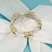 Tiffany &amp; Co Signature X Gold and Silver Ring Size 5.5 - $475.00