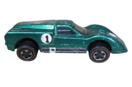 VTG Hot Wheels Redline Ford J-Car Green Enamel 1968 Hong Kong #1 Decals - $29.65