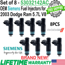 BRAND NEW Genuine Siemens 8 Units Fuel Injectors for 2003 Dodge Ram 3500 5.7L V8 - $435.59