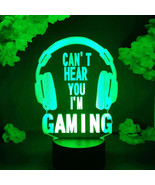 Can&#39;t Hear You I&#39;m Gaming Video Gamer Headset Funny Desk Lamp Kids Birth... - $11.55+