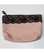 Ipsy February 2018 Blush Pink Black Lace Trimmed Cosmetic Makeup Bag NWOT - $4.99