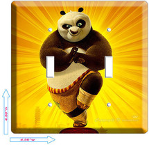 Disney Kung Fu Panda Bear 2 Double Light Switch Cover Wall Plate Room Decor Dvd - £12.05 GBP