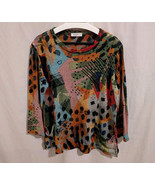 Jess &amp; Jane Women Top Large Tunic Abstract Pop Art Wearable Art Made in ... - $37.34 CAD