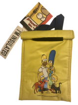 Simpsons Family 2005 Roll Top Yellow Insulated Lunch Bag &amp; Tote w/ Strap... - £14.70 GBP