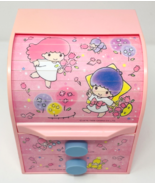 Rare Vintage Sanrio Little Twin Stars Desk Storage Box Roll Top Case Dra... - $499.99