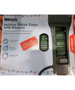 Woods 59850 Holiday Decor Timer Yard Stake &amp; Remote, 10ft, 6 Grounded Ou... - $17.80