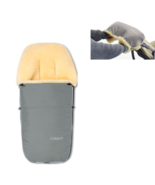 Sheepskin Stroller Footmuff Baby from Birth and/or Handwarmer Silver Gre... - $99.99+