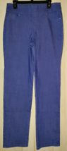 NEW WOMENS d &amp; co. FIVE POCKET ROYAL BLUE DENIM PULL ON JEANS  SIZE 10 TALL - £21.97 GBP