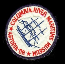 Vintage Travel Souvenir Patch Columbia River Maritime Museum Astoria Oregon - $9.89